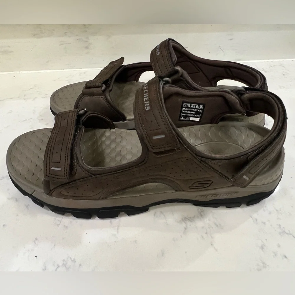 Skechers Dark Brown Open-Toe Sandals